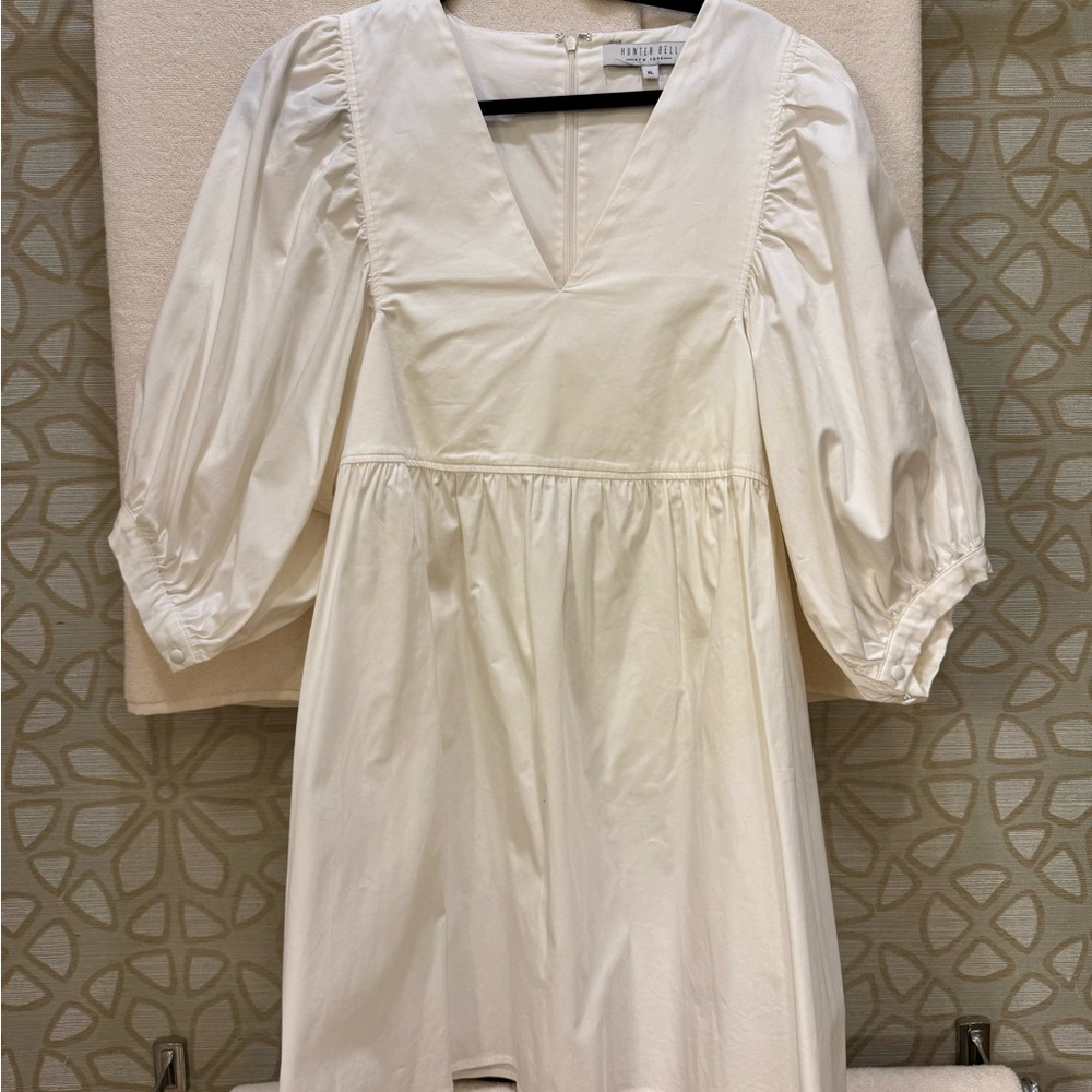 Hunter Bell White V-Neck Dress